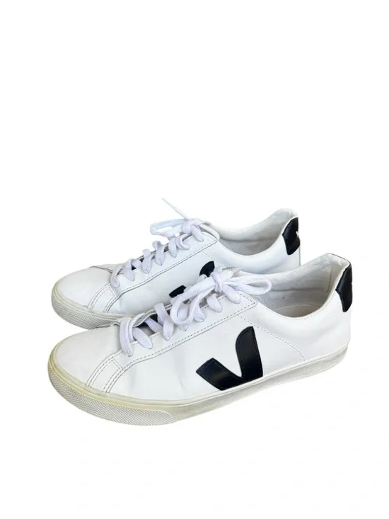 Veja Esplar Bi-Color Low-Top sneakers in white/black Size 7 - Picture 2 of 8